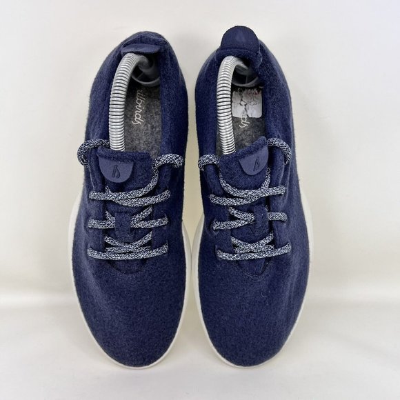 Allbirds Wool Runner Shoes Blue White Men's Size 9 - Picture 7 of 9